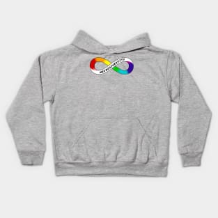 Neurodiversity - Rainbow Infinity Symbol for Neurodivergent Actually Autistic Pride Asperger's Autism ASD Acceptance & Appreciation Kids Hoodie